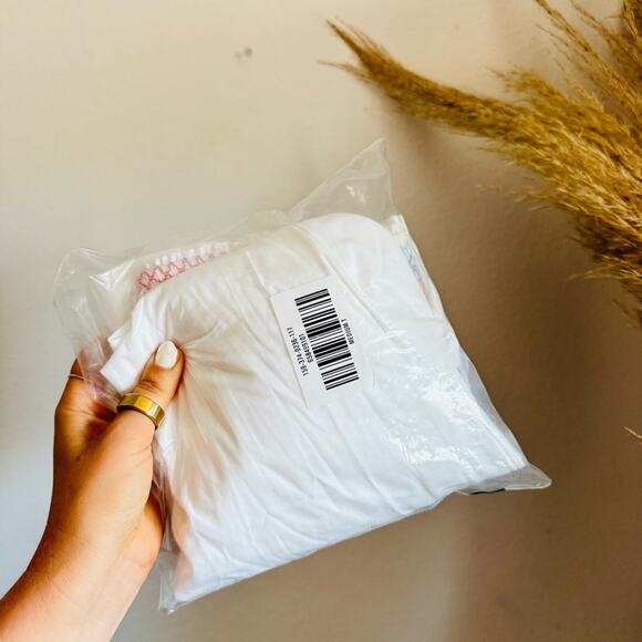 NEW ABERCROMBIE FITCH White Rainbow Strapless Straps Tube Tank Top Mini Dress M - Picture 3 of 10